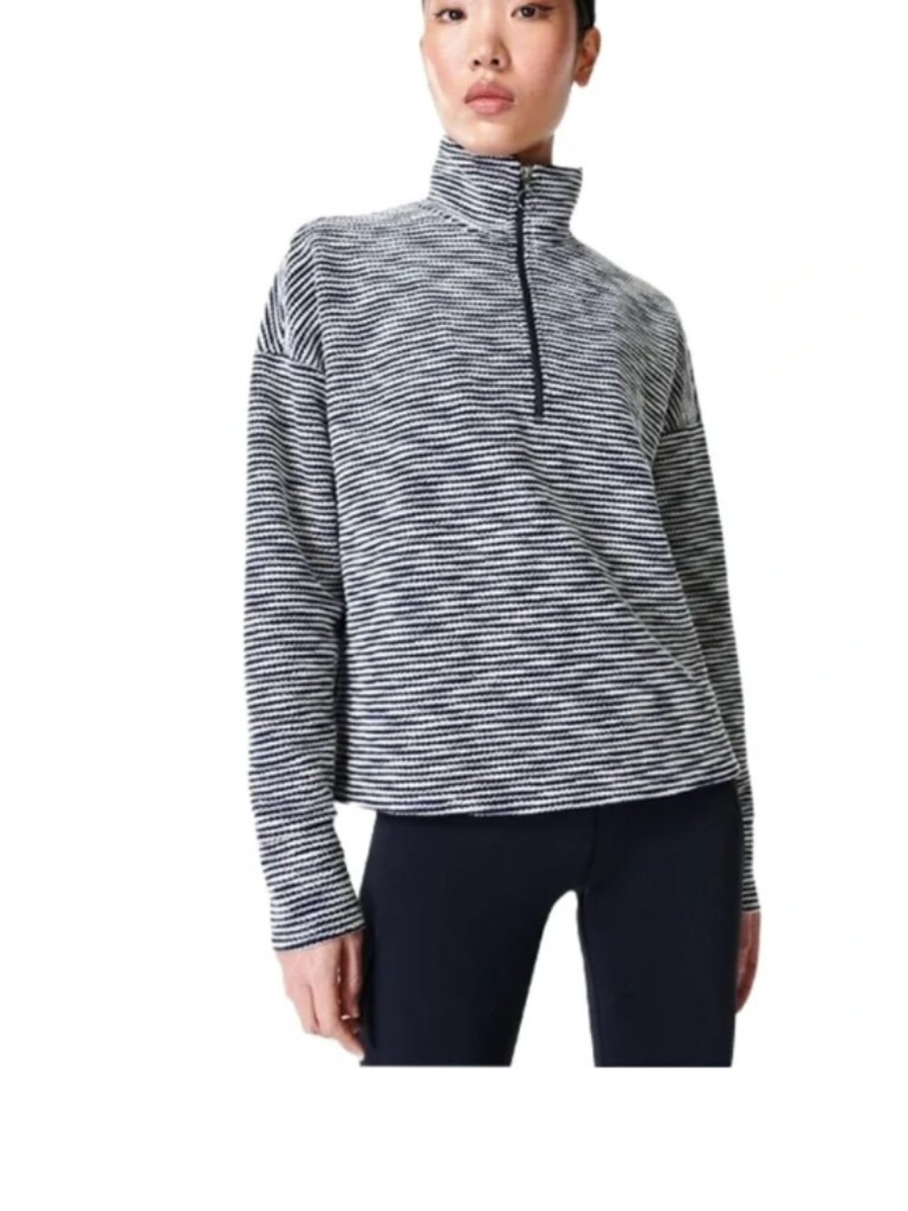 NWT Sweaty Betty Rest Up Half Zip Pullover in navy